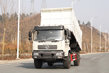 東風(fēng)四驅(qū)210馬力自卸車_前7后13噸手動8檔運輸車_后雙胎越野專用翻斗車